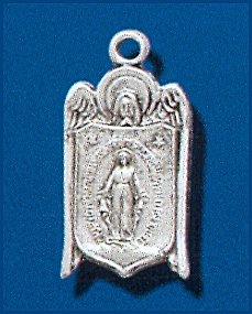 Sterling Silver Miraculous Medal, #104475 - 5/8 in.