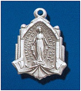 Sterling Silver Miraculous Medal, #104478 - 3/4 in.