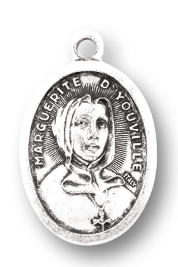 St. Marguerite d' Youville Silver Oxidized Medal, 1" overall, # 1026
