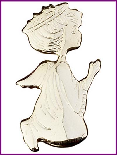 Visor Clip, Gold Plated, Praying Angel, 1-1/2" tall, # 11354