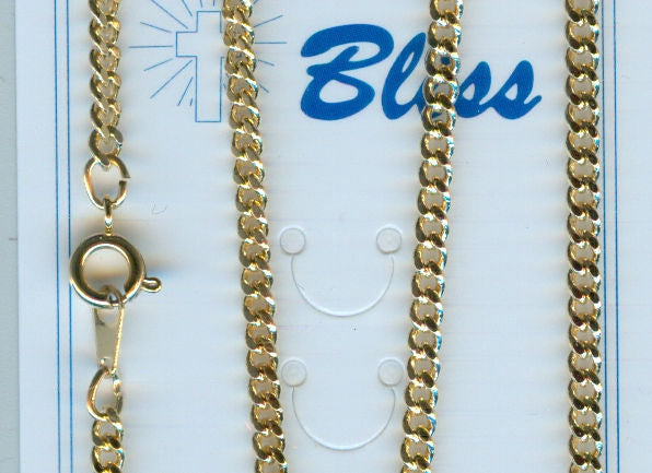 18" Curb Chain with Clasp, 2.9mm, Light Gold Plated, # 11367-sale