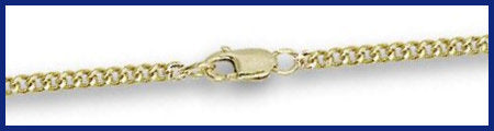 18" Curb Chain with Clasp, 2.9mm, Light Gold Plated, # 11367