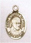 St. Vincent de Paul Oval Charm Medal 1/2" Sterling, Your Choice of Chain, # 97843