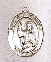 St. Vincent Ferrer Oval Medal 1"x3/4" Sterling, Your Choice of Chain, # 97842