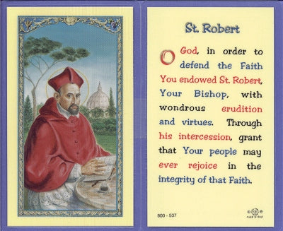 St. Robert Laminated Holy Card, # 99909