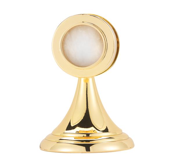 3" Gold Plated Plain Reliquary, # 1279