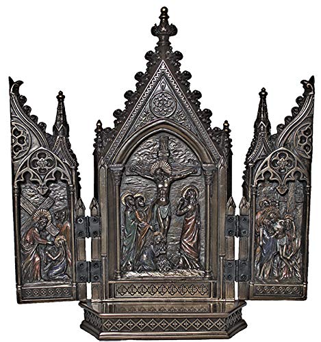 Calvary Triptych, 7x8" Bronzed Resin, # 93557