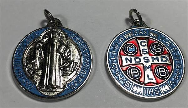 1-1/4" Colored Saint Benedict Jubilee Medal, # 1357