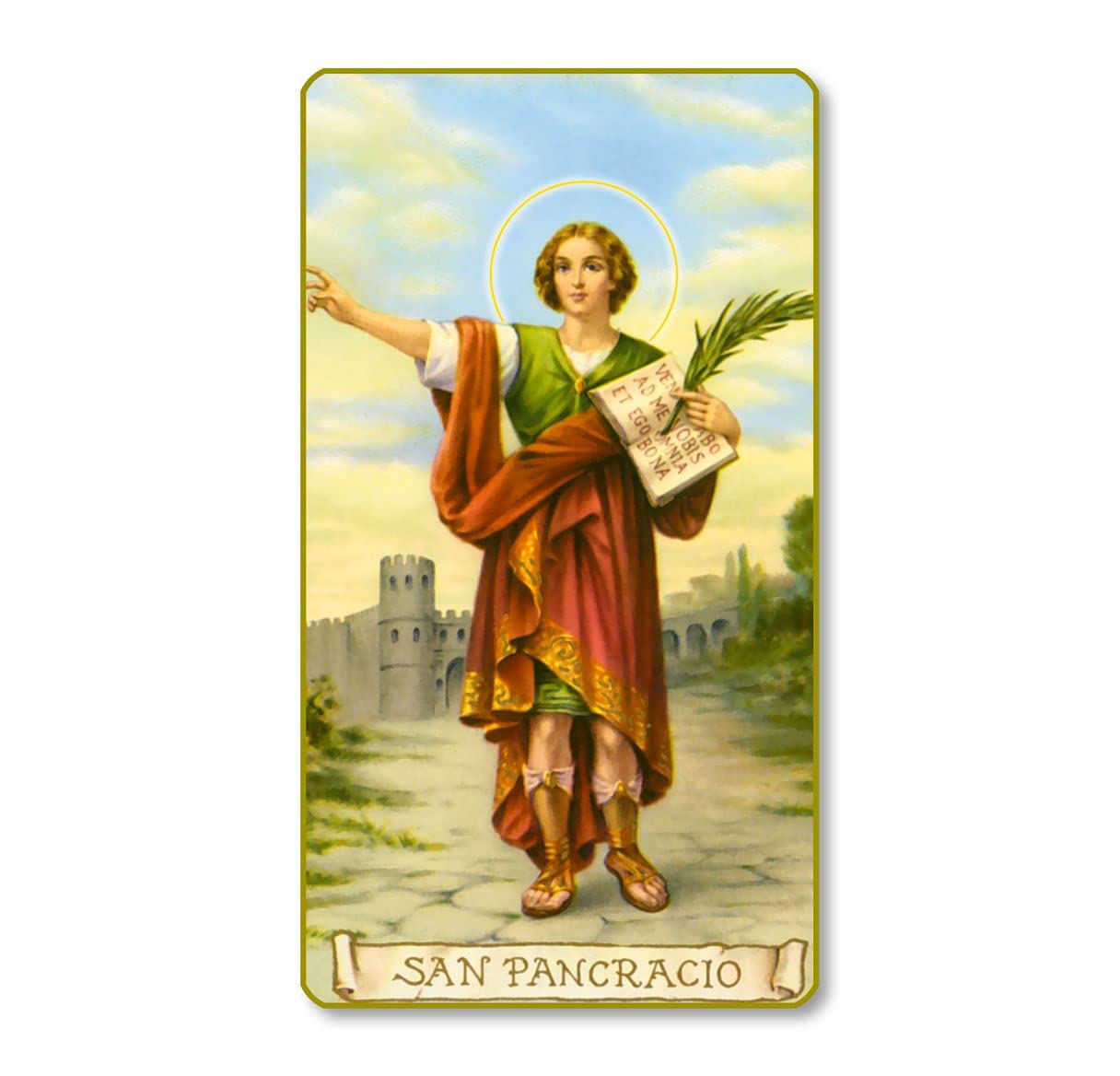 St. Pancracio Italian Paper Holy Cards, 2"x4", Blank Back, 100-Pack, # 6172