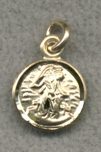 14kt Guardian Angel Medal Tiny Gold, Free Chain, # 1448