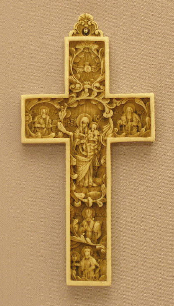 Byzantine Antiqued Alabaster Cross 6.5" Made in Italy, 2-Count Value Pack, 14626