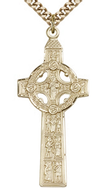 Scriptures Cross, 14kt Gold Filled, 1 3/4", Your Choice of Chain, # 14988