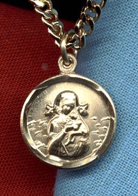 9/16" O. L. of Perpetual Help Medal, 14kt Gold Filled, Your Choice of Chain # 15005