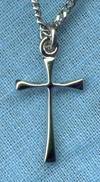 Maltese Cross, 7/8", Sterling Silver, Your Choice of Chain, # 3149