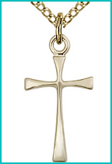Maltese Cross, 3/4", 14kt Gold Filled, Your Choice of Chain, # 15172