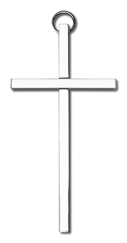 4" Plain Wall Cross, Nickel Plated, # 1684