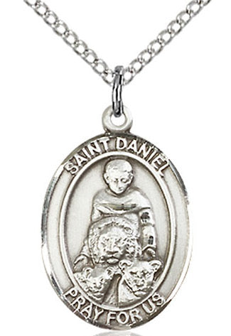 St. Daniel Medal in Fine Pewter, 3/4" tall, Your Choice of Chain # 17003