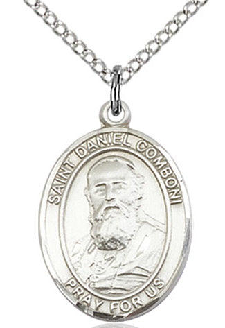 St. Daniel Comboni Medal in Fine Pewter, 3/4" tall, Your Choice of Chain # 17004