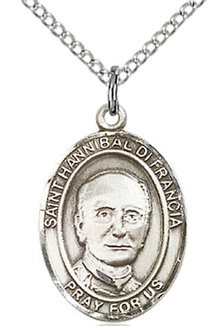 St. Hannibal Medal in Fine Pewter, 3/4" tall, Your Choice of Chain # 17057