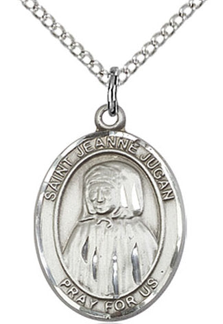 St. Jeanne Jugan Medal in Fine Pewter, 3/4" tall, Your Choice of Chain # 17079