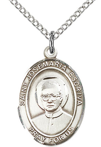 St. Josemaria Escriva Medal in Fine Pewter, 3/4" tall, Your Choice of Chain # 17094