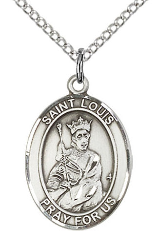 St. Louis Medal in Fine Pewter, 3/4" tall, Your Choice of Chain # 17127