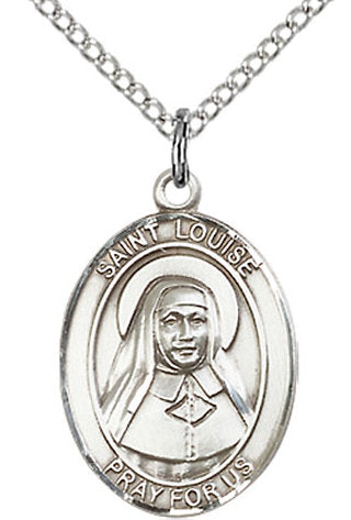 St. Louise de Marillac Medal in Fine Pewter, 3/4" tall, Your Choice of Chain # 17129