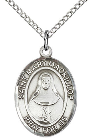 St. Mary Mackillop Medal in Fine Pewter, 3/4" tall, Your Choice of Chain # 17152