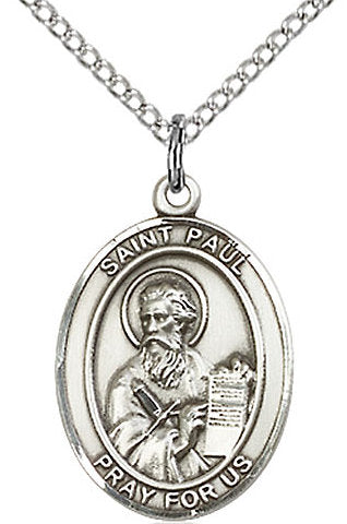 St. Paul the Apostle Medal in Fine Pewter, 3/4" tall, Your Choice of Chain # 17182