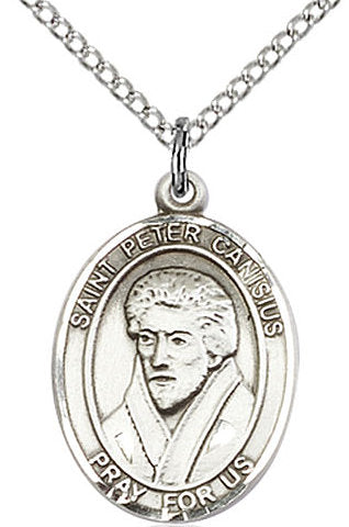 St. Peter Canisius Medal in Fine Pewter, 3/4" tall, Your Choice of Chain # 17193