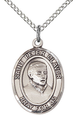 St. Peter Claver Medal in Fine Pewter, 3/4" tall, Your Choice of Chain # 17195