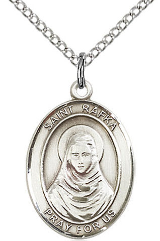 St. Rafka Medal in Fine Pewter, 3/4" tall, Your Choice of Chain # 17208