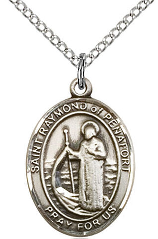 St. Raymond of Penafort Medal in Fine Pewter, 3/4" tall, Your Choice of Chain # 17211