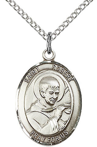 St. Robert Bellarmine Medal in Fine Pewter, 3/4" tall, Your Choice of Chain # 17222