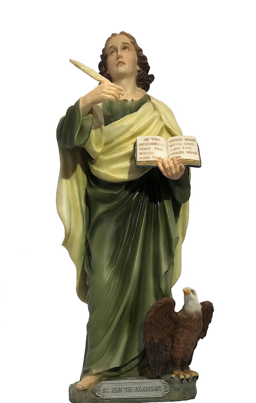 8" St. John the Evangelist Statue, Full Color Resin, # 17768-sale