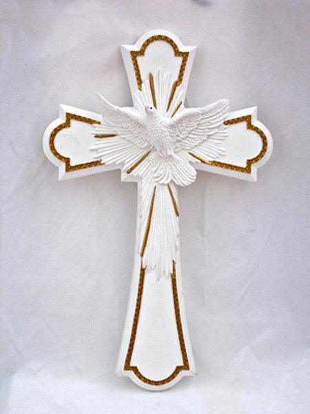 8" Holy Spirit Wall Cross, Antiqued Resin, 2-Count Value Pack, # 17770