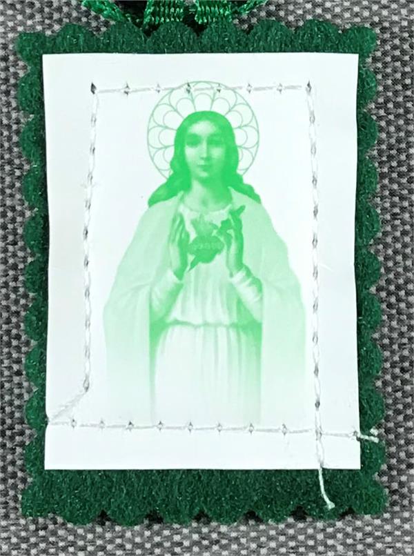 PLAIN GREEN SCAPULAR , 10-Pack, # 18108
