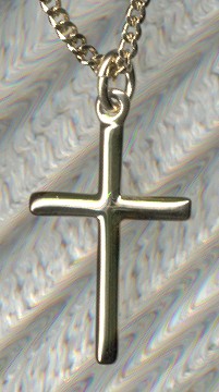 3/4" Rounded Cross, 14kt Gold Filled, Your Choice of Chain, # 18240
