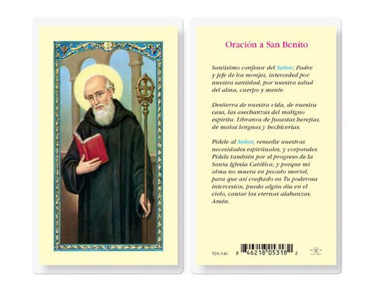 San Benedicto Una Oracion Spanish Laminated Holy Cards, 25-Count Value Pack, # 18247