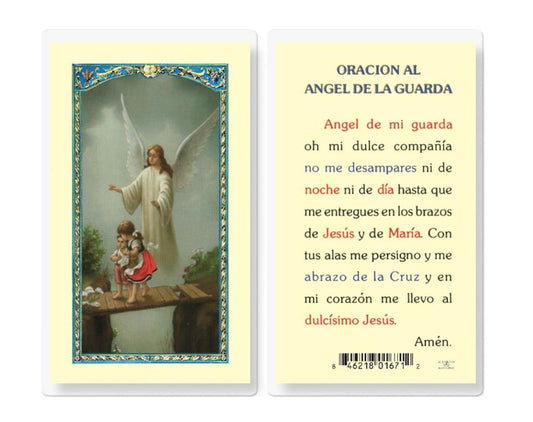 ANGEL DE LA GUARDA-DEL PUENTE Spanish Laminated Holy Cards, 25-Count Value Pack, # 18306