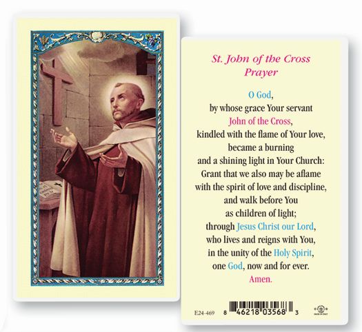 St. John of the Cross Prayer Laminated Holy Card, # 18339