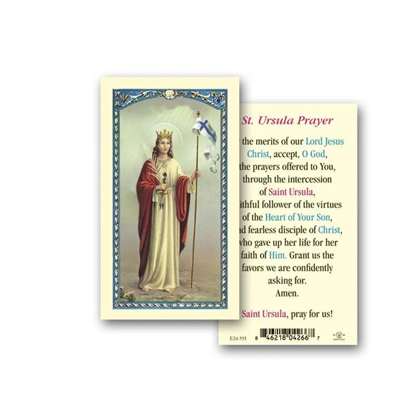 St. Ursula Prayer Laminated Holy Card, # 18345