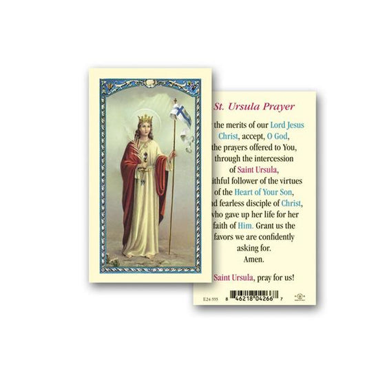 St. Ursula Prayer Laminated Holy Card, # 18345