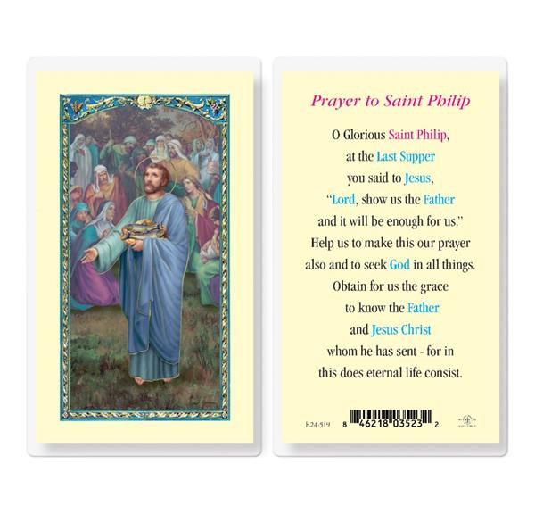 Prayer to St. Philip Laminated Holy Cards, 25-Count Value Pack # 18367