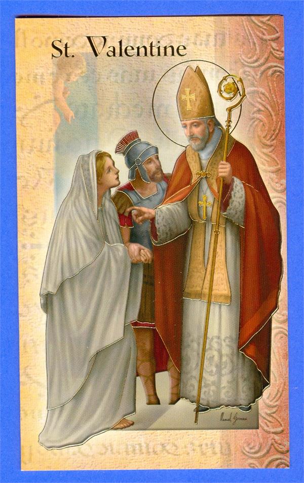 St. Valentine Folding Prayer Card, # 18385