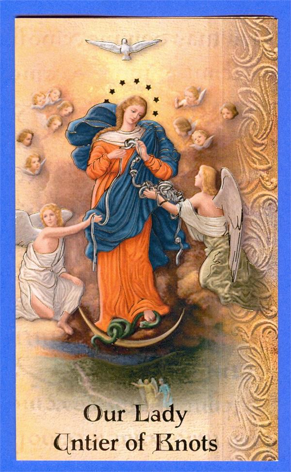 Our Lady Untier of Knots Folding Prayer Card, # 18387