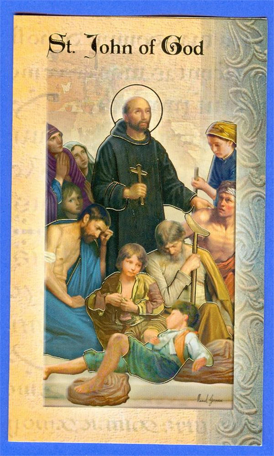 St. John of God Folding Prayer Card, # 18388