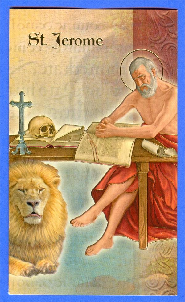 St. Jerome Folding Prayer Card, # 18391