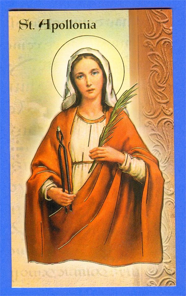 St. Apollonia Folding Prayer Card, # 18393