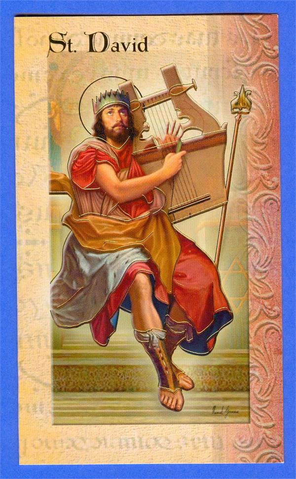 St. David Folding Prayer Card, # 18394